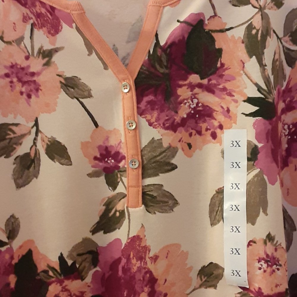 Classic Henley Tee Top - Picture 3 of 4